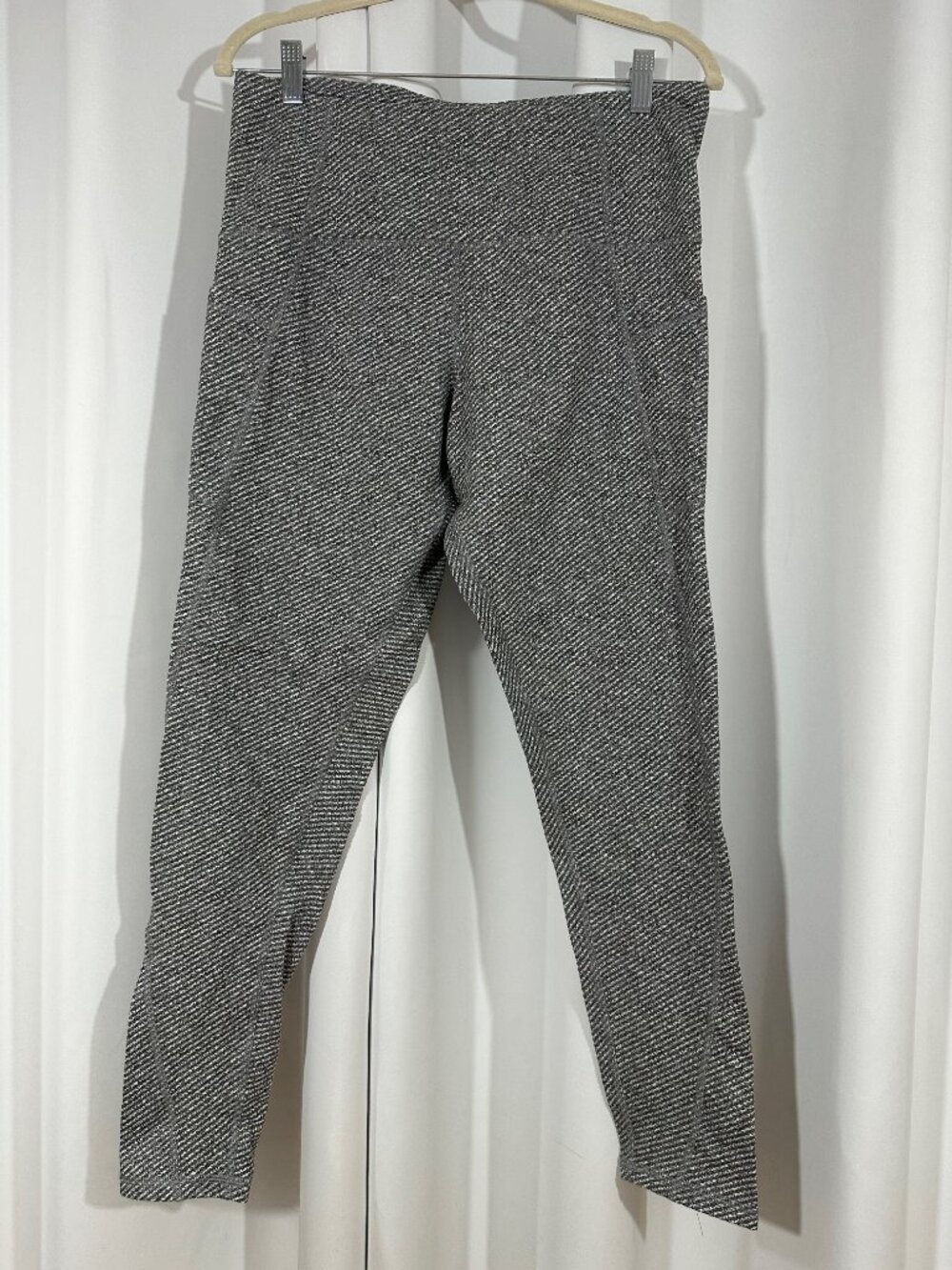 Champion High Rise Leggings Women's XL Gray Black Textured Athletic Yoga Pants